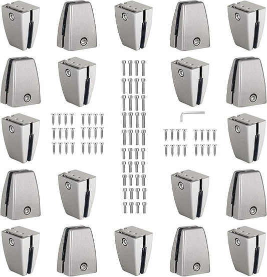 20 PCS Office Desk Partition Support Bracket,Desk Divider Clamp Brackets Shelf Clip Clamp Holder Screen Clip Holders,Desk Privacy Screen Clips Clamps Sneeze Guard Bracket Support 0-1/2" Panel