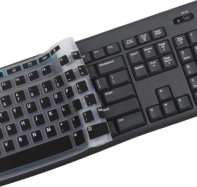 Keyboard Cover for K270 Wireless Keyboard, Logitech MK295 MK275 MK270 Wireless Keyboard Cover, Logitech K200 K260 K270 MK200 MK260 K270 K275 K295 Keyboard Cover Skin Protector -Black
