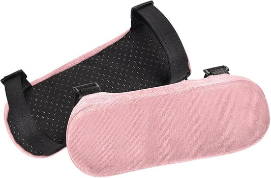 PATIKIL Office Chair Arm Pads, 2 pcs Office Chair Arm Cover Soft Office Chair Armrest Pads Memory Foam Cotton Removable Washable for Desk Computer Gaming, Pink