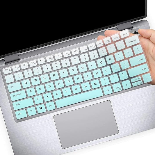 Keyboard Cover Skin for Dell Latitude 3440 5440 5430 5431 5420 14", Dell Latitude 14" 7450 7440 7430 7420 7410, Dell Latitude 14" 9420 9430, Dell Latitude 9520 9510 7520 15.6" Laptop -OmbreMint