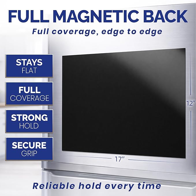 Magnetic Weekly Planner for Fridge - 17x12” Stain-Resistant Dry Erase Whiteboard Fridge Calendar with Large Writing Space for Schedules, Chores & Meals - Includes 4 Markers & Eraser