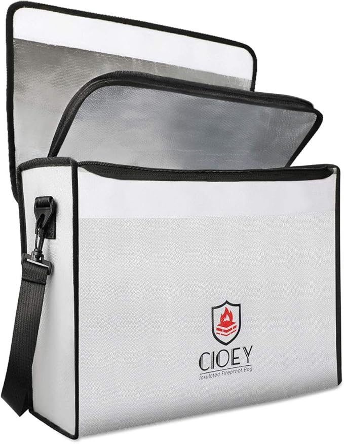 Fireproof Document Bag - Fireproof Box [Thermal Insulated] Fireproof Safety Boxes for Home Large Fireproof Bag Lockable Zipper Fireproof Safe Box Home Safes Fireproof Waterproof Fireproof Money Bag