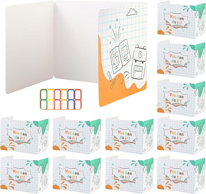 Privacy Boards for Student, 12 Pcs Desk Dividers for Students, Cardboard Privacy Folders, Privacy Shield Folder Boards, Classroom Divider Shield for School Teachers Home (You Can Do it)