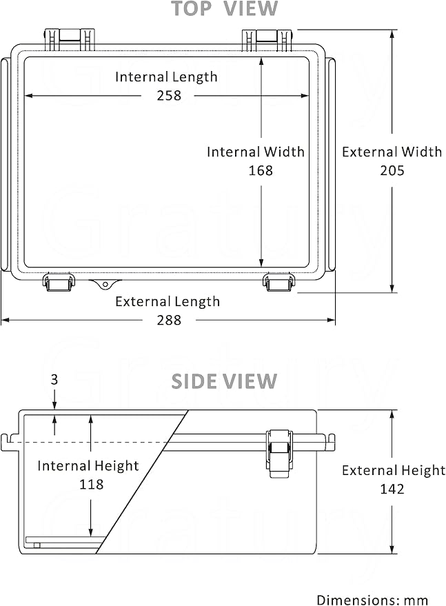 Gratury Junction Box, IP67 Waterproof Plastic Enclosure for Electrical Project, Hinged Grey Cover, Includes Mounting Plate and Wall Bracket (Grey Cover, 11.4"×7.5"×5.5")