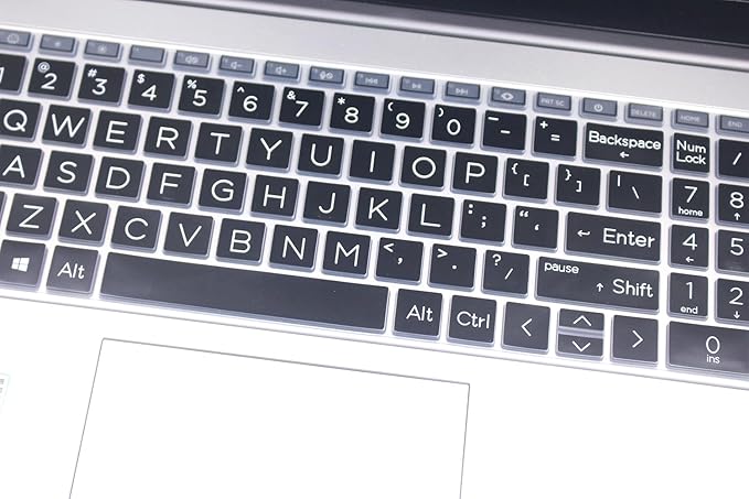 Keyboard Skin Compatible for 15.6" HP Laptop 15-fc 15-fd 15t-fd 15z-fc, HP Pavilion 15 15-eg/eh/er 15t-eg200/eg300 15z-eh300, HP Pavilion 17z 17z-cp000 17z-ca200 17-cn 17-cp (Big Letters Black)