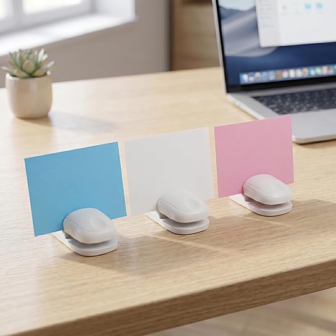 3 Pack Document Holder for Typing, Portable Paper Stand for Desk with Non-Slip Base, Plastic A4 Paper Holder for Office Desk, Computer, Bank, Compact Typing Stand