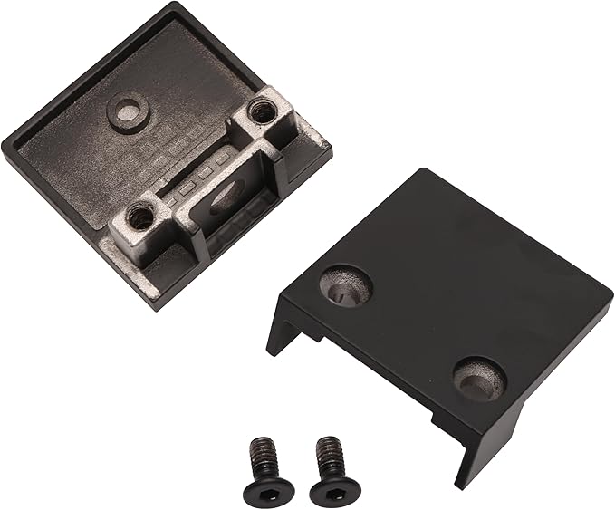 Black Glass Railing Clamp Adjustable Flat Shelf Bracket, for Thickness 3/8"-15/32"(10mm-12mm), 304 Stainless Steel Heavy Duty Square 55*55mm Glass Railing Balustrade Post Clip(20 Pack)