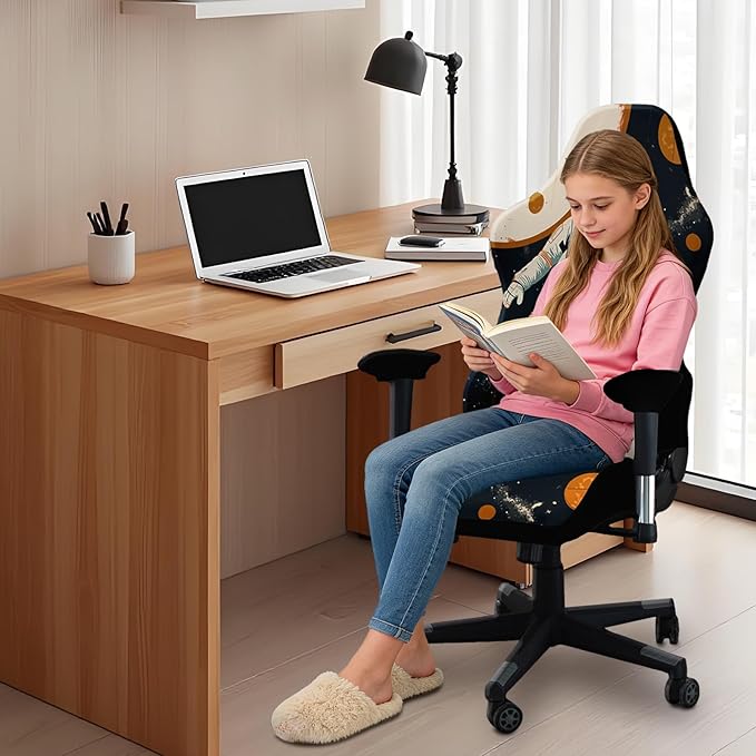 Gaming Chair Covers Slipcovers, 3D Printing Stretchable Elastic Computer Reclining Gaming Chair Seat Cover with Armrest Cover (No Chairs)(D)