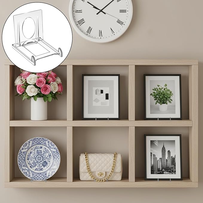 24pcs Acrylic Book Stands for Display Adjustable Book Display Stand Clear Acrylic Handbag Stand Holder for Wallet Purse Bag Small Easel Jewelry Displays Organizer for Party Wedding Home Decor Birthday