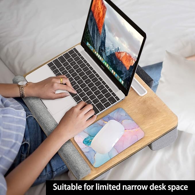 Audimi Small Mouse Pad 6 x 8 Inch, Mini Mouse Pad Thick for Laptop Wireless Mouse Home Office Travel, Portable & Washable (Colorful Marble)