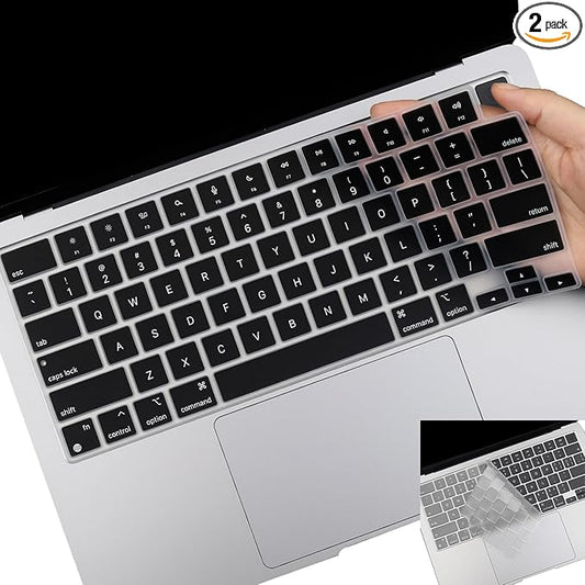 2 Pack Keyboard Cover for 2026-2023 MacBook Air 13" 15" M5 M4 M3 M2,2026-2021 MacBook Pro 14" 16" M5 M4 M3 M2 M1 Pro/Max, Keyboard Skin for 14.2" 16.2" MacBook Pro /13.6" 15.3" MacBook Air, US