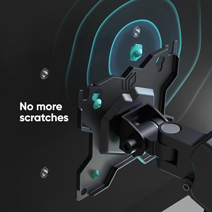 ONKRON Monitor Arm from 13 to 32 Inches - Desk Monitor Bracket in Black Colour with Weight up to 8 kg - PC Screen Support Max VESA 100x100mm - PC Screen Holder Swivel Desk G80-B