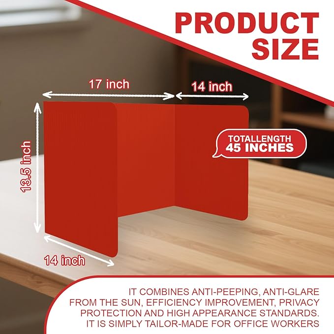 Plastic Desk Dividers, 24-Pack, Student Desk Partitions, Water-Resistant and Durable