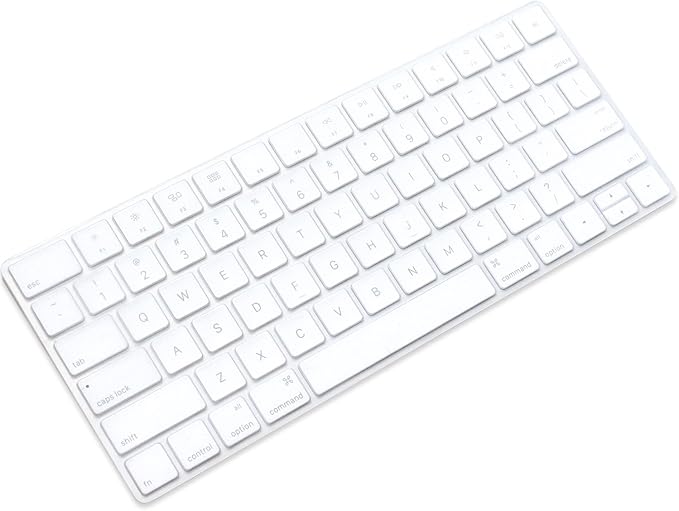 ProElife Ultra Thin Silicone Keyboard Protector Cover Skin for Apple Magic Keyboard & Magic Keyboard 2 (U.S Version, Model: MLA22L/A-A1644, Without Numeric Keypad) (Transparent)