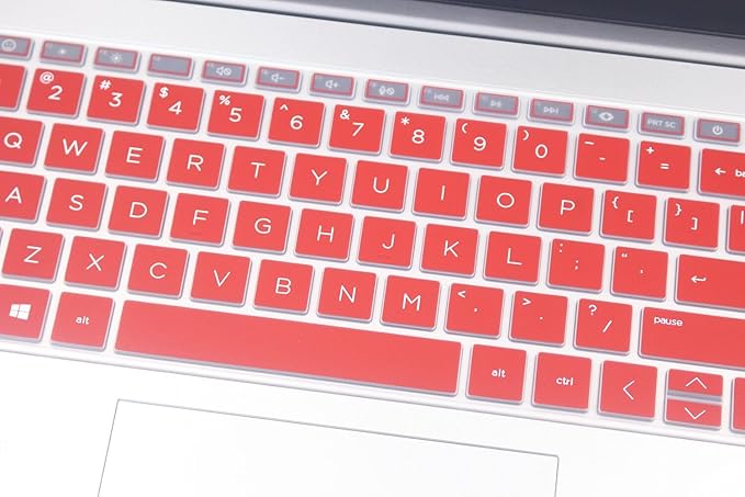 Keyboard Cover Compatible for 15.6" HP Laptop 15-fc 15-fd 15t-fd 15z-fc Series, HP Pavilion 15 15-eg/eh/er 15t-eg200/eg300 15z-eh300 Series, HP Pavilion 17z 17z-cp000 17z-ca200 17-cn 17-cp Series (Red