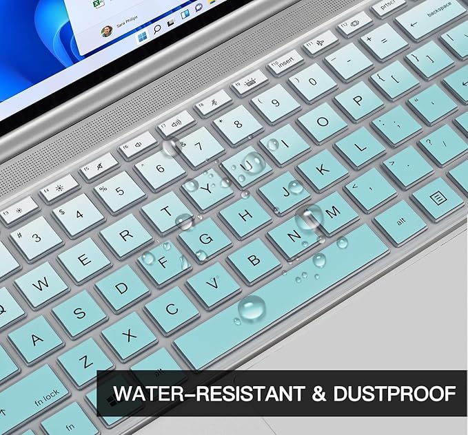 CaseBuy Keyboard Cover for 14" HP Probook 440 445 G8 G9 G10 2023 2022, HP Probook 640 G7 G8 14" Notebook Protector Skin(Not Fit Probook 440 445 G5 G6 G7) -Ombre Mint