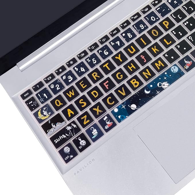 Silicone Keyboard Cover for 15.6 HP Laptop 15-fc 15-fd 15t-fd 15z-fc/HP Pavilion 15-eg 15t-eg 15-eh 15-er, 17z-ca 17-cn 17-cp 17z-cp Model Series,Spaceman