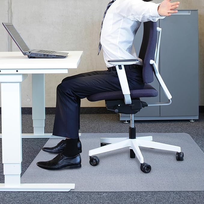 AiBOB Chair Mat for Low Pile Carpet Floors, Flat Without Curling, 40 X 51 in, Office Carpeted Floor Mats for Computer Chairs Desk