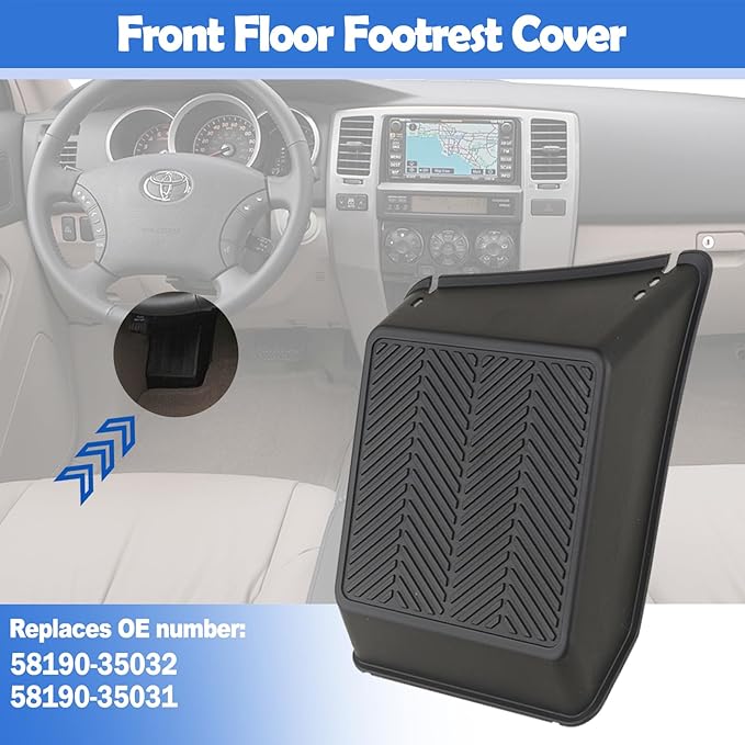 Osompar Floor Footrest Front Driver Side Compatible with Toyota 4Runner 2003-2009 FJ Cruiser 2007-2014 Replaces 58190-35032