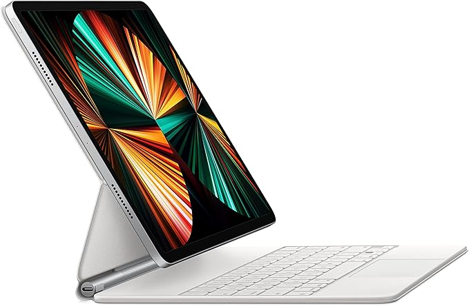 Apple Magic Keyboard: iPad Keyboard and case for iPad Pro 12.9 inch (3rd, 4th, 5th and 6th gen) and iPad Air (M2), Great Typing Experience, Built-in trackpad, Ukrainian - White