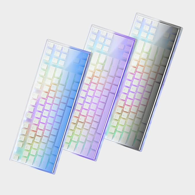 Geekria Acrylic Tenkeyless 80% Compact 87 Key Computer Mechanical Gaming Keyboard Dust Cover, Compatible with Razer Huntsman V2 TKL, Tournament Edition TKL (Gradient Black)