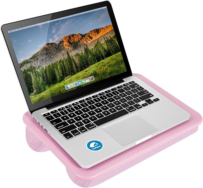 LAPGEAR Compact Lap Desk – Fits Up to 14″ Laptops – Rose Quartz – Style No. 43104