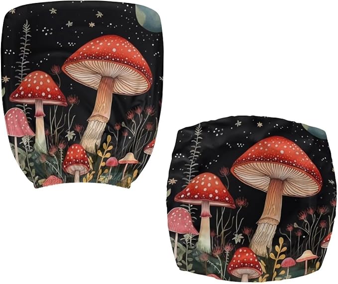 Mushroom Office Chair Covers Stretchable Office Chair Seat Cover 2 Piece Washable Gaming Chair Cover Universal Fit Most Wheelchairs,Computer Chairs,Gaming Chairs