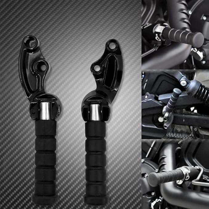 Motorcycle Rear Passenger Foot Pegs Footrest Mount Bracket Fit for Indian Scout 2015-2025 Scout Sixty 2016-2025 Bobber 2018-2025 (Gloss Black)