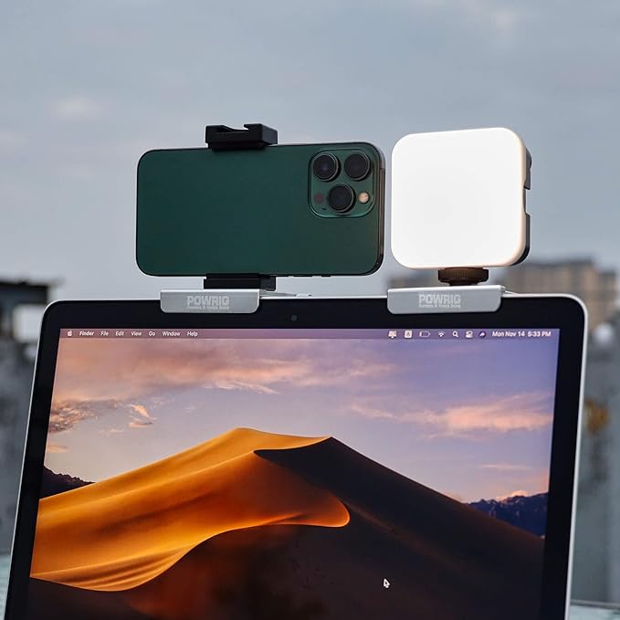 Continuity Camera Mount for iMac, MacBook Air/Pro OS Ventura, Webcam Mount for iPhone 15/14/13 Series