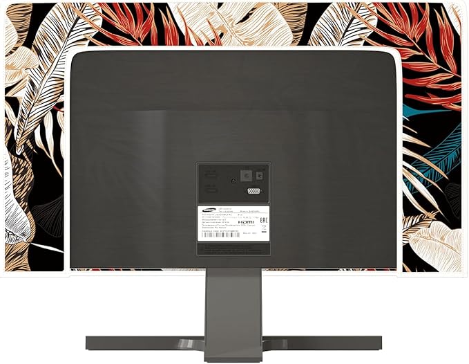 Waterproof Screen Television Dust Cover 50, 51, 52 Inch Anti-Static Dust-Proof TV Display Screen Cover Protective for Desktop TVs Hanging TV LED LCD OLED，Tropical Plants Leaves Floral