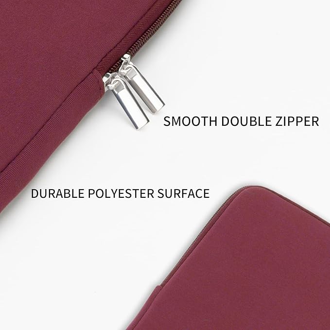 RAINYEAR 11-11.6 Inch Laptop Sleeve Protective Case Soft Carrying Cover with Accessories Pouch, Compatible with MacBook Neo A18 11.6" MacBook Air for 11" Notebook Tablet Chromebook (Red)