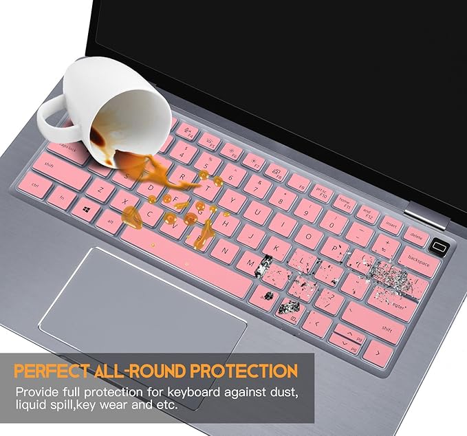Keyboard Cover for Dell Latitude 3440 3450 7450 7440 7430 7420 7410 5420 5430 5431 5440 5450 14, Dell Latitude 9000 9510 9520 7520 15.6 & Dell Latitude 9420 9430 14 Keyboard Protector Skin, Pink