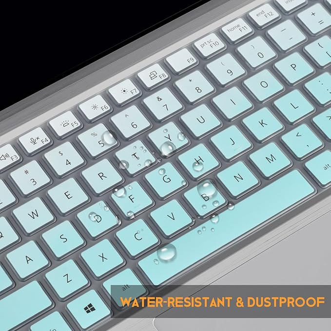 CaseBuy Keyboard Cover for Dell Latitude 7420 7430 7440 7450 14, Latitude 3450 3440 5450 5440 5430 5431 5420 9420 9430, Latitude 9510 9520 7520 15.6 & 7650 7640 16" Laptop Skin-Ombre Mint