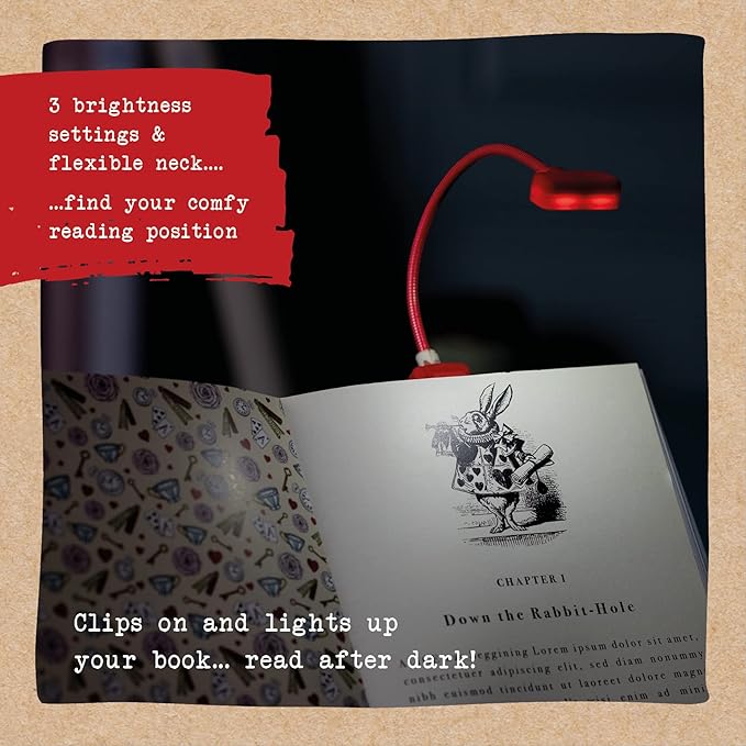 IF Book Lover's Reading Light - Alice, Red