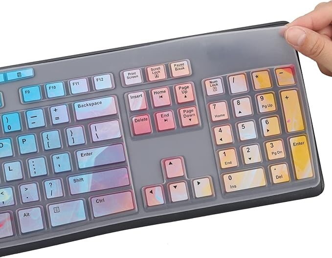Keyboard Cover for Logitech MK295 MK275 MK270 Wireless Keyboard Cover, Logitech K200 K260 K270 MK200 MK260 K270 K275 K295 Keyboard Skin Protector-Colorful