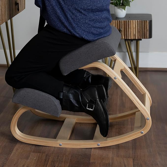 Kneeling Desk Chair, Sturdy Ergonomic Kneeling Chair for Office and Students, Rocking Motion for Natural Movement