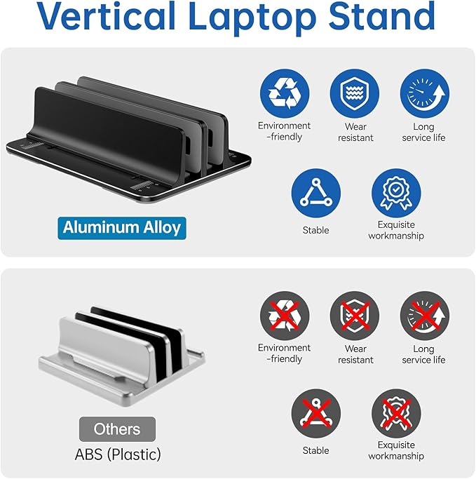 Vertical Laptop Stand Double Solt