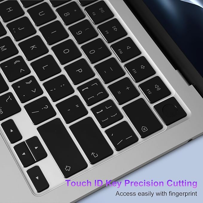 MOSISO 2 PCS Keyboard Cover, Keyboard Protector Compatible with MacBook Neo 13 inch 2026 A18 Pro, Compatible with MacBook Air 15/Air 13.6 M5 M4 M3 M2/ Pro 14/Pro 16 M5/M4/M3/M2/M1/, Clear