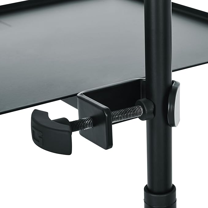 Gator Frameworks Microphone Stand Clamp-On Utility Shelf with 10 Pound Weight Capacity, 15" x 11" (GFW-SHELF1115)
