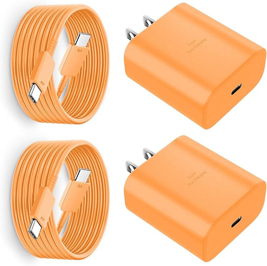 45W USB C Super Fast Charger Type C Charger Fast Charging Android Phone Charger Block with 10FT Type C Charging Cable for Samsung Galaxy S26 Ultra/S26/S26+/S25/S25 Ultra/S25+/S24 Ultra/S23 Ultra/S22