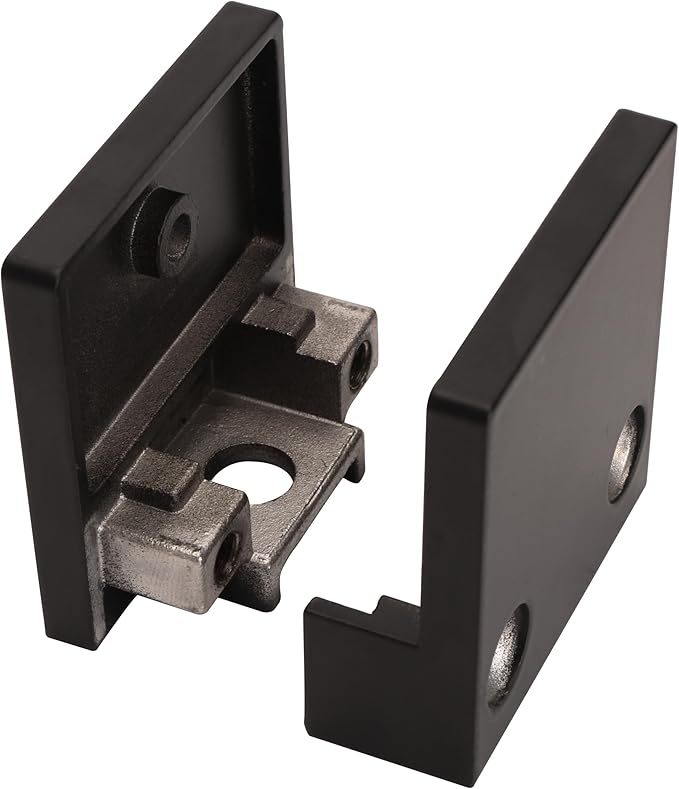 Black Glass Railing Clamp Adjustable Flat Shelf Bracket, for Thickness 3/8"-15/32"(10mm-12mm), 304 Stainless Steel Heavy Duty Square 55*55mm Glass Railing Balustrade Post Clip(20 Pack)