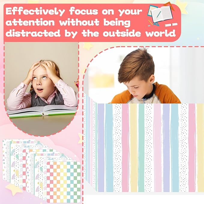 gisgfim 24 Pack Privacy Shields for Student Desk Pastel Desk Dividers Durable Privacy Folders Testing Dividers Shield Study Boards Panel Partition for Classroom Teacher Back to School Supplies