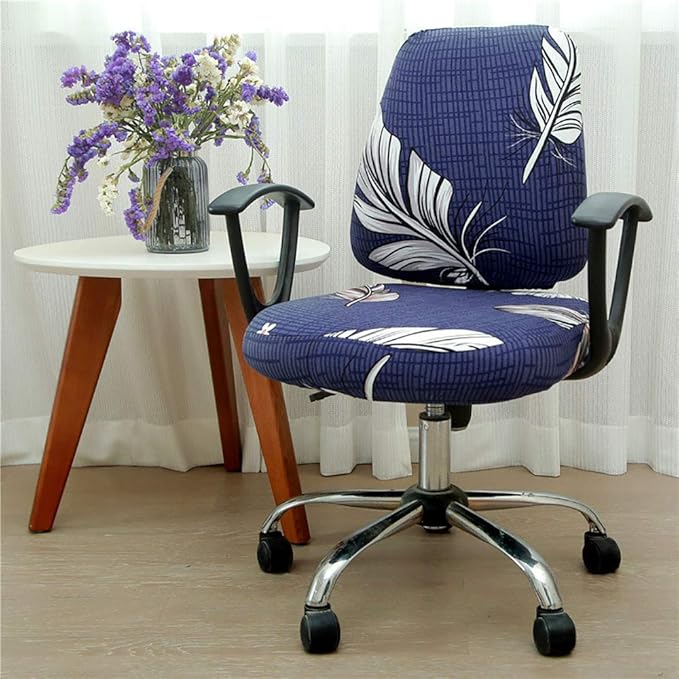 Melaluxe Computer Office Chair Cover - Protective & Stretchable Universal Chair Covers Stretch Rotating Chair Slipcover