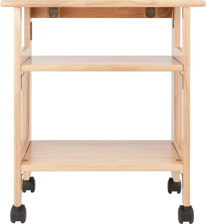 Winsome Mission 2-Shelf Wood Mobile Printer Stand, Brown (81628)