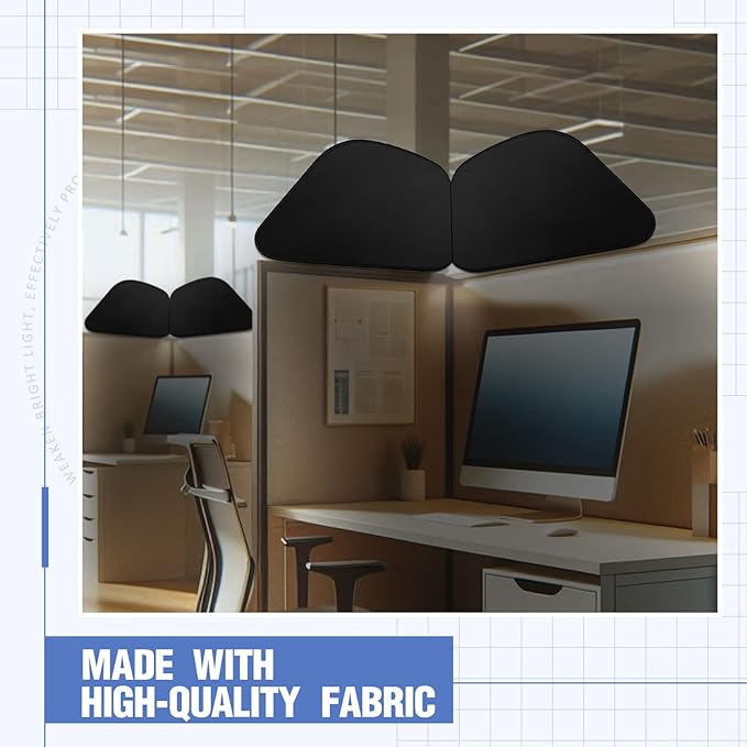 Juexica Foldable Office Cubicle and Desk Shade, Portable 29.5 Inch Cubicle Shade Canopy for Light Sensitive Workers, Fully Block Light and Airflow, for Working Partitions Corner Privacy Accessories