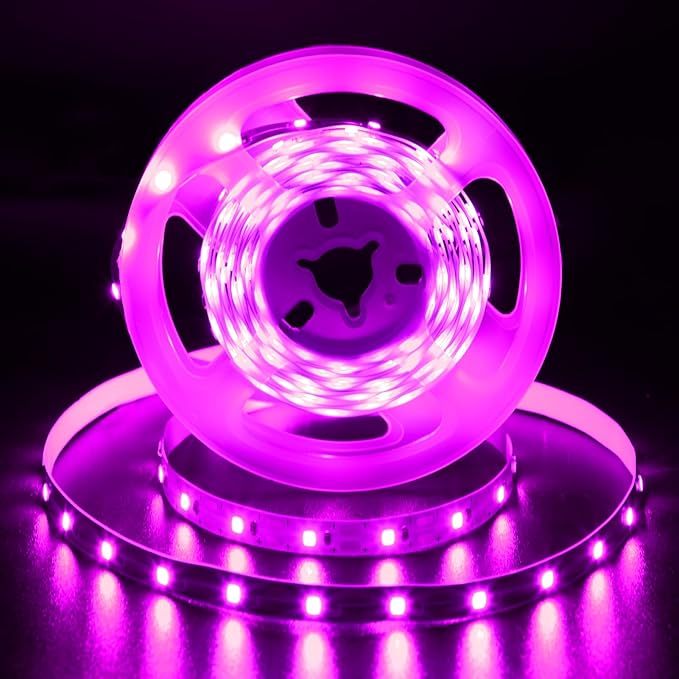 echosari Strip Lights USB 5V, 9.8Ft 180 LED Strip Lights Cuttable 2835 SMD Super Bright with Self-Adhesive DIY for Cabinet Photo Frames Desks Monitor Shelves Decor (Pink)