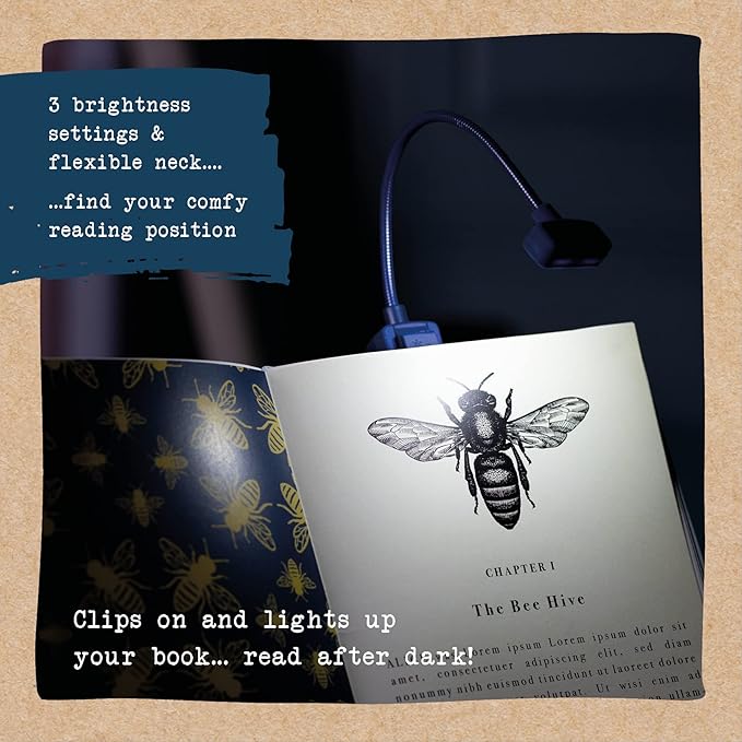 IF Book Lover's Reading Light - Bee, Blue