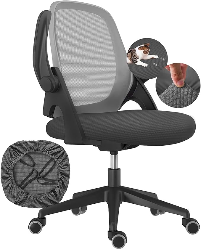 DHXYZZB Chair Seat Cover Office Chair Cushion Protectors Waterproof Stretchable Chair Slipcover Universal for Office Desk Swivel Computer Chairs Covers