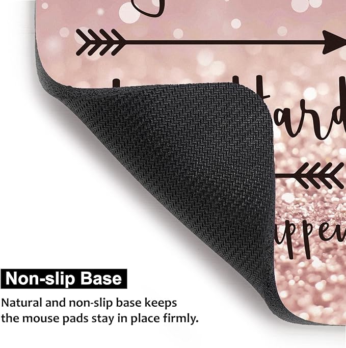 Audimi Small Mouse Pad 6 x 8 Inch, Mini Mouse Pad Thick for Laptop Wireless Mouse Home Office Travel, Portable & Washable (Stay Positive)