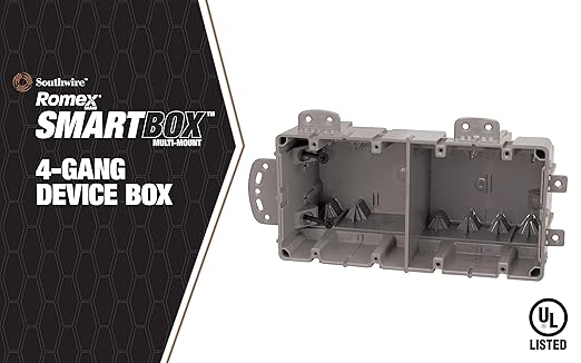 Southwire MSB1G One Gang Device Box with Depth Adjustable, Heavy Duty 42lb